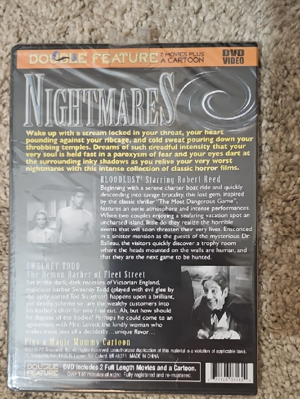 Nightmares & Monsters and Madmen DVD Double Feature - Black/Green Covers